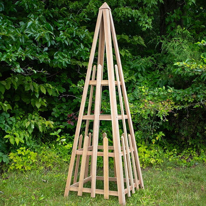Premium Cedar Pyramid Trellis by Prime Retreat, 72"H
