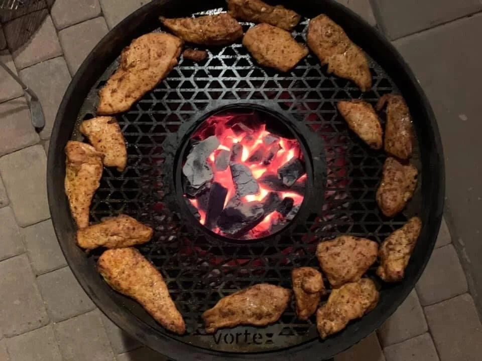 VORTEX (IN)DIRECT HEAT? GRILL GRATE FOR 22 KETTLE UDS KAMADO STYLE CHARCOAL BBQ