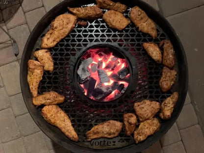 VORTEX (IN)DIRECT HEAT? GRILL GRATE FOR 22 KETTLE UDS KAMADO STYLE CHARCOAL BBQ