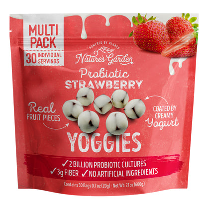 Nature's Garden, Probiotic Strawberry Yoggies, 0.7 oz,  30-count