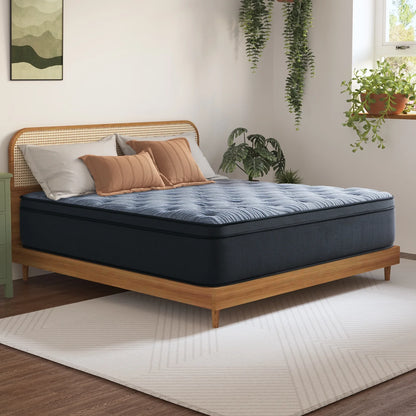 Queen Mattress, JIAVA 12 inch Hybrid Mattress Medium Firm Innerspring Mattress in a Box Queen Size Mattress