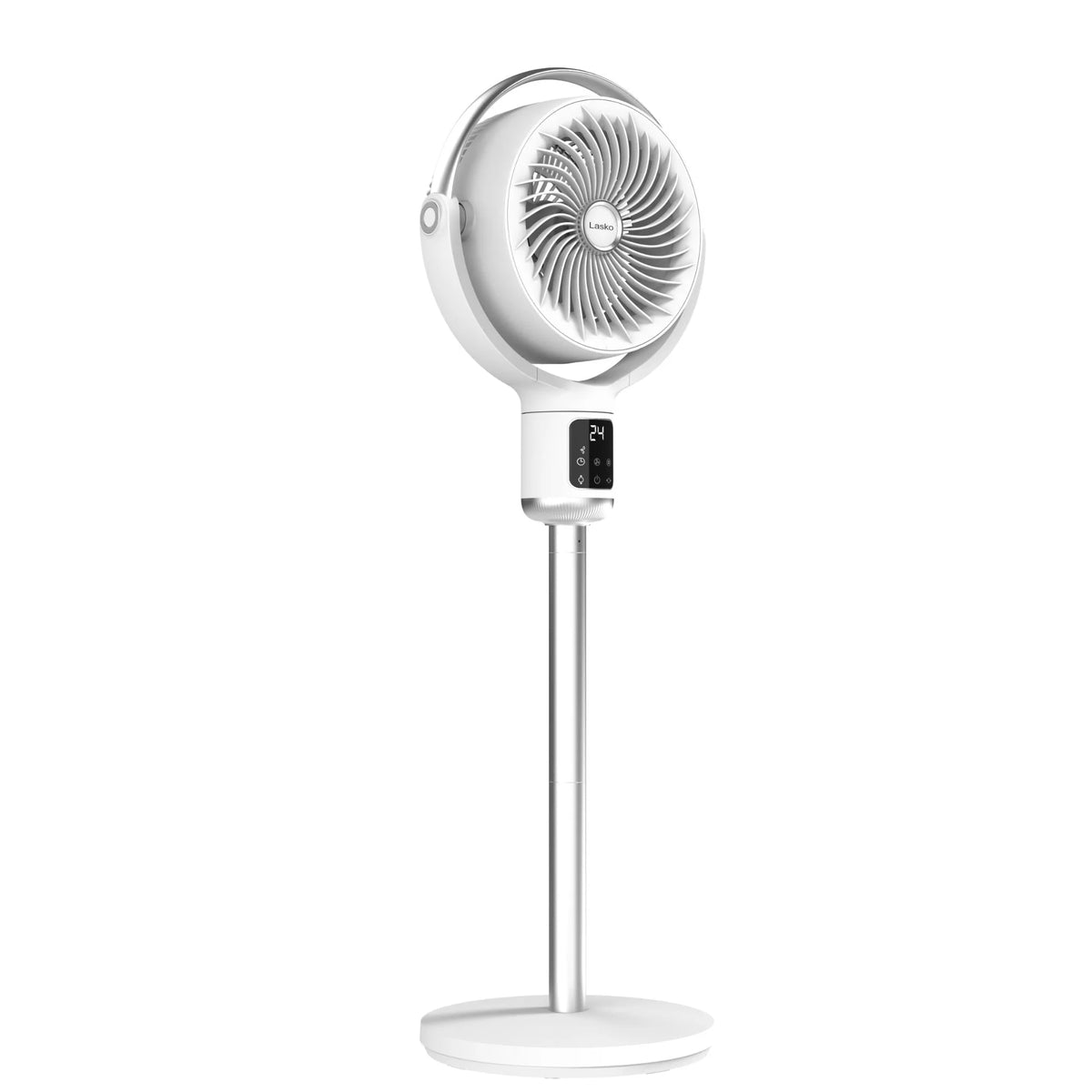 Lasko Whirlwind 7 24-Speed Orbital Motion 25ft/s Airflow Remote Control Pedestal Fan, APDC301