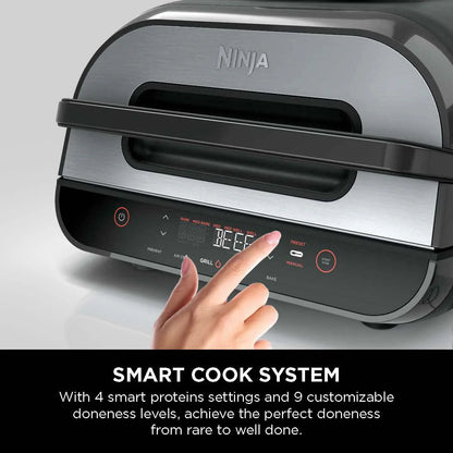 Foodi Smart XL 4-in-1 Indoor Grill with 4-Quart Air Fryer, Roast, Bake, and Smart Cook System, FG550