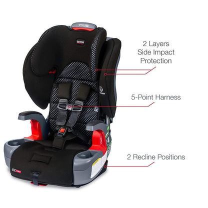 Britax Grow With You ClickTight Harness-2-Booster Car Seat. 2-in-1 High Back Booster. Cool Flow Grey