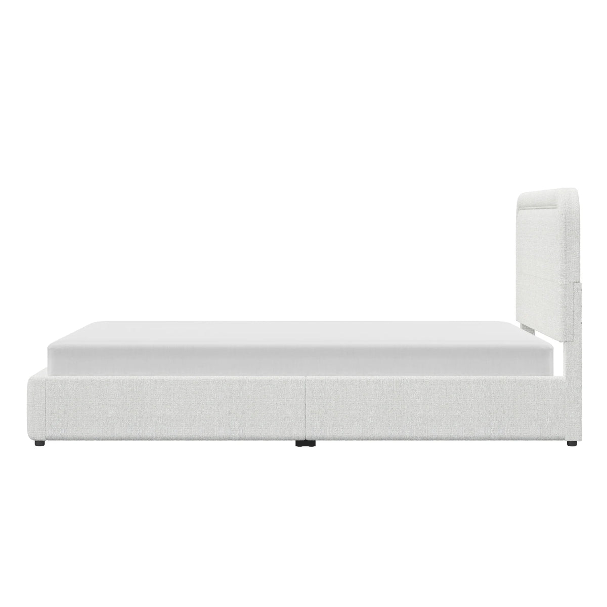 Better Homes & Gardens Juliet King Boucle Platform Bed, Ivory