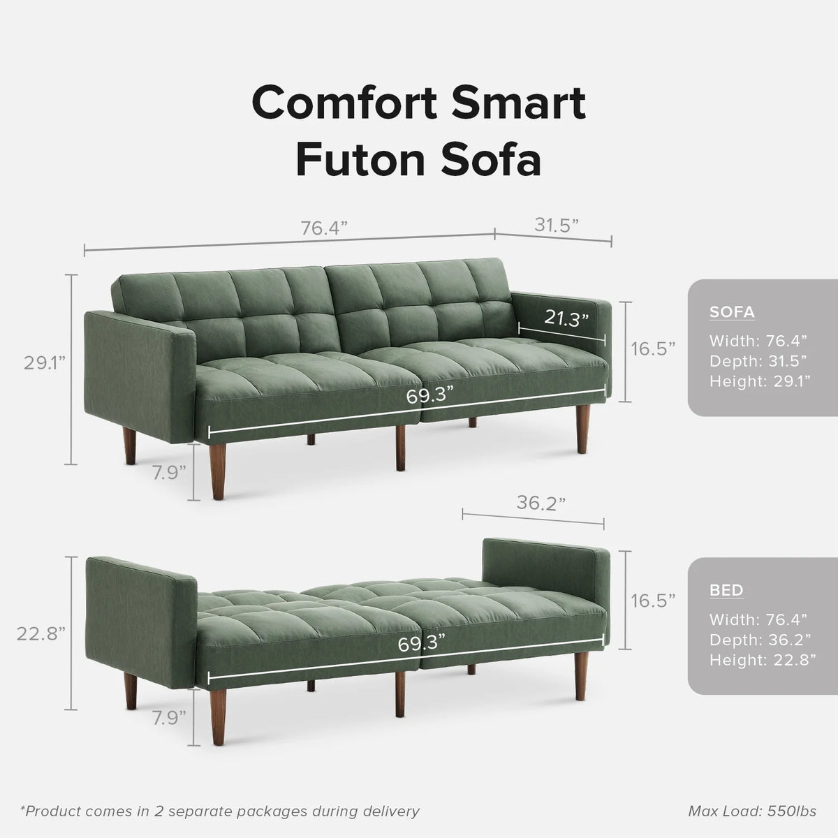 Mopio Aaron Futon Sofa Bed Old Rosa