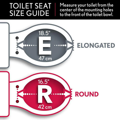 MAYFAIR 8440EC 000 Open Front Toilet Seat will Never Loosen and Easily Remove, ROUND, Durable Enameled Wood, White