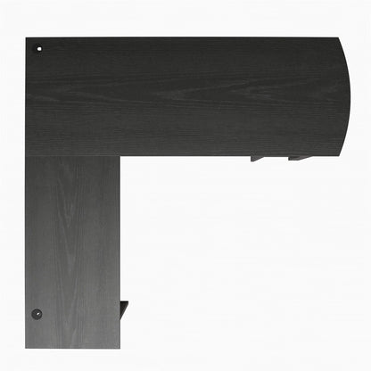 Ameriwood Home L Shaped Desk with Side Storage, Black Oak