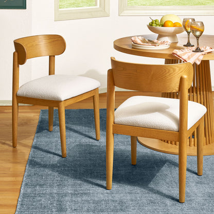 Beautiful Drew Dining Room Chair by Drew Barrymore, Rich Black Finish, 2 Pack