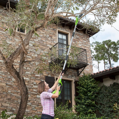 Greenworks 40V 20" Battery Powered Pole Saw with Hedge Trimmer Attachment + 2.0 Ah Battery and Charger