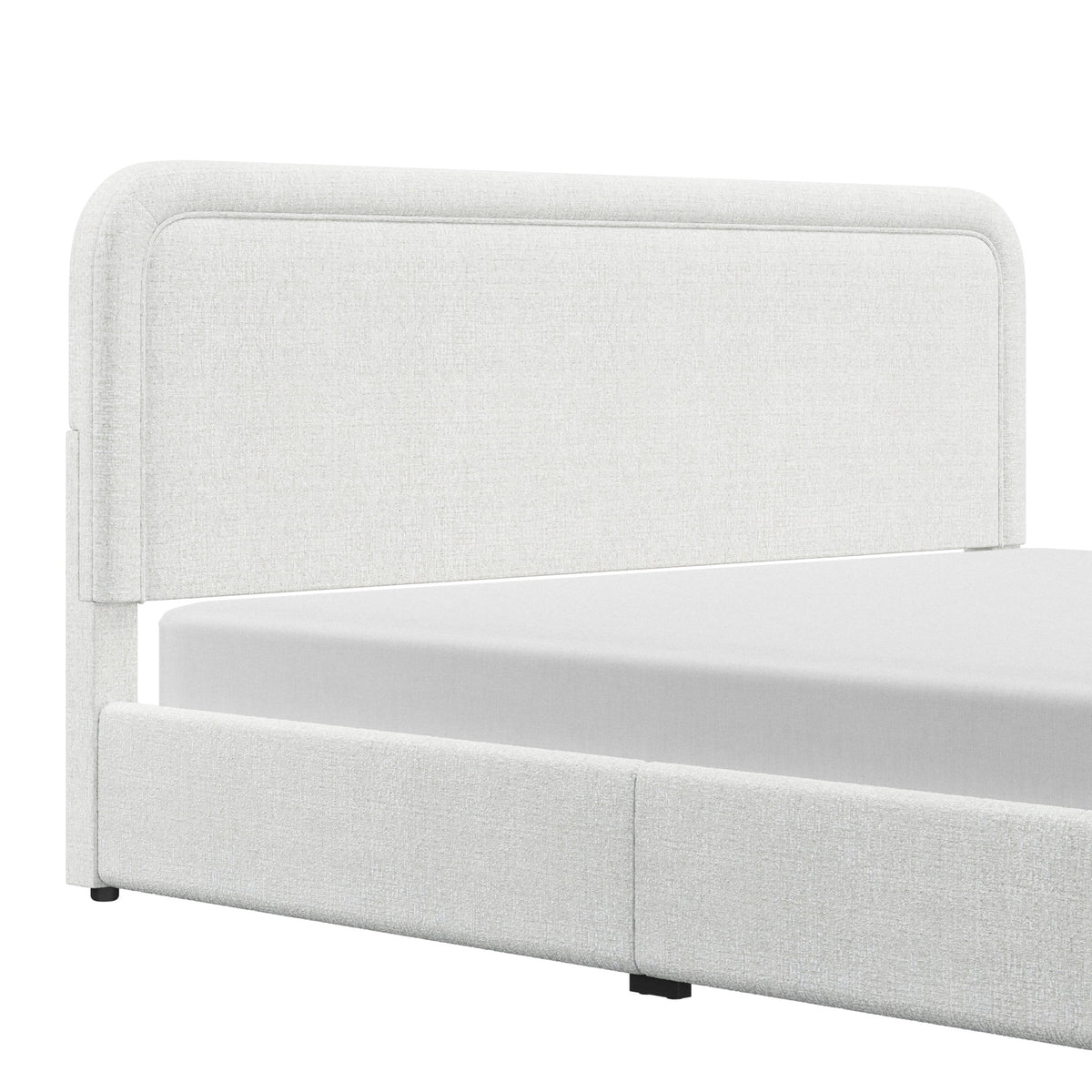 Better Homes & Gardens Juliet King Boucle Platform Bed, Ivory