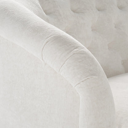 The Pioneer Woman Laurel Tufted Sofa, Cream Velvet, 79.53 in