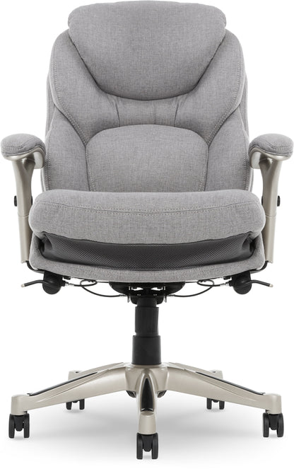 Serta Back in Motion Technology Fabric Executive Office Chair, Light Gray