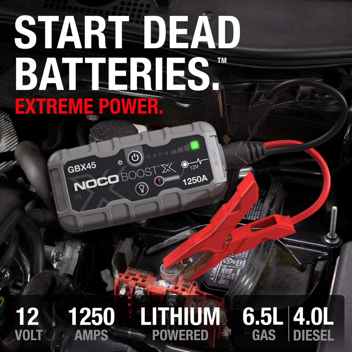 NOCO Boost X GBX45: 1250A 12V UltraSafe Portable Lithium Jump Starter