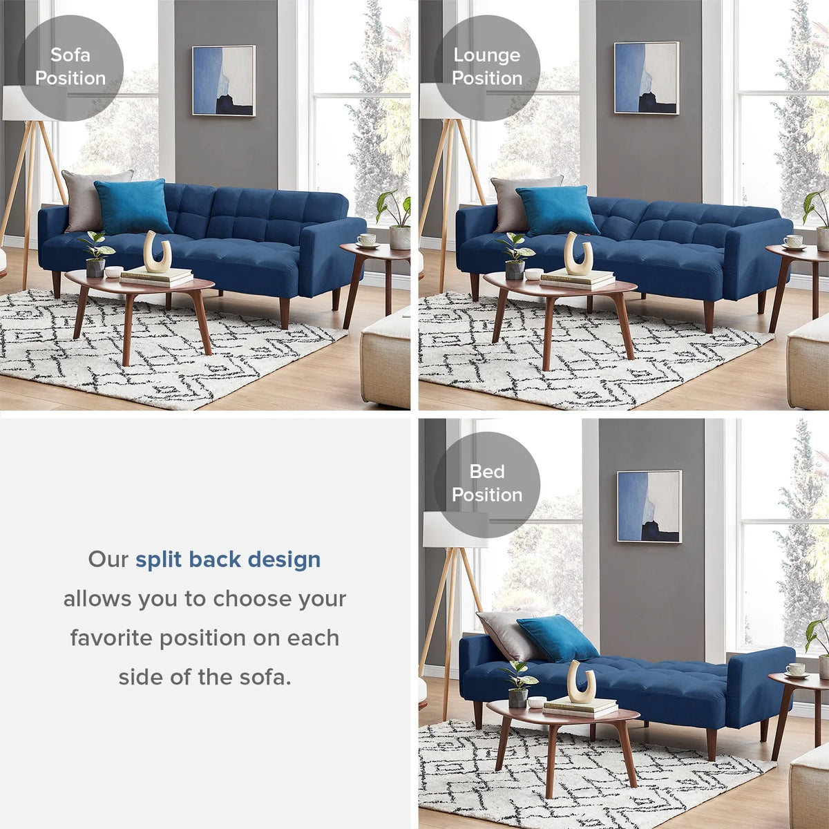 Mopio Aaron Futon Sofa Bed Old Rosa