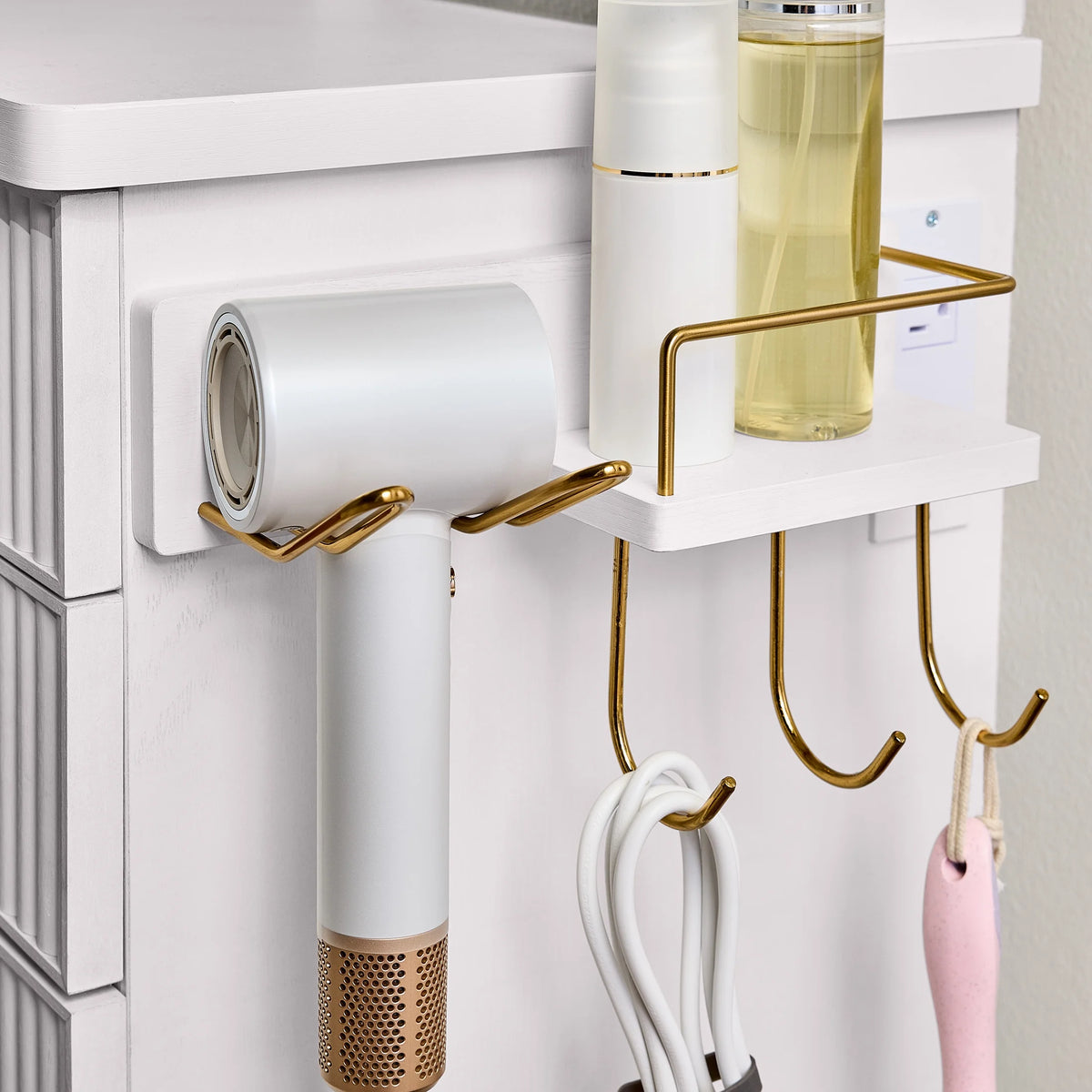 Better Homes & Gardens Lillian Vanity Desk with LED Lighted Mirror, White Finish