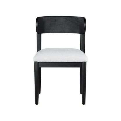 Beautiful Drew Dining Room Chair by Drew Barrymore, Rich Black Finish, 2 Pack