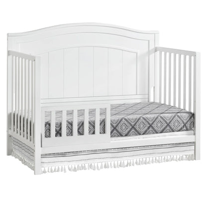 Oxford Baby North Bay 4-in-1 Convertible Crib, Snow White, GREENGUARD Gold Certified, Wooden Crib