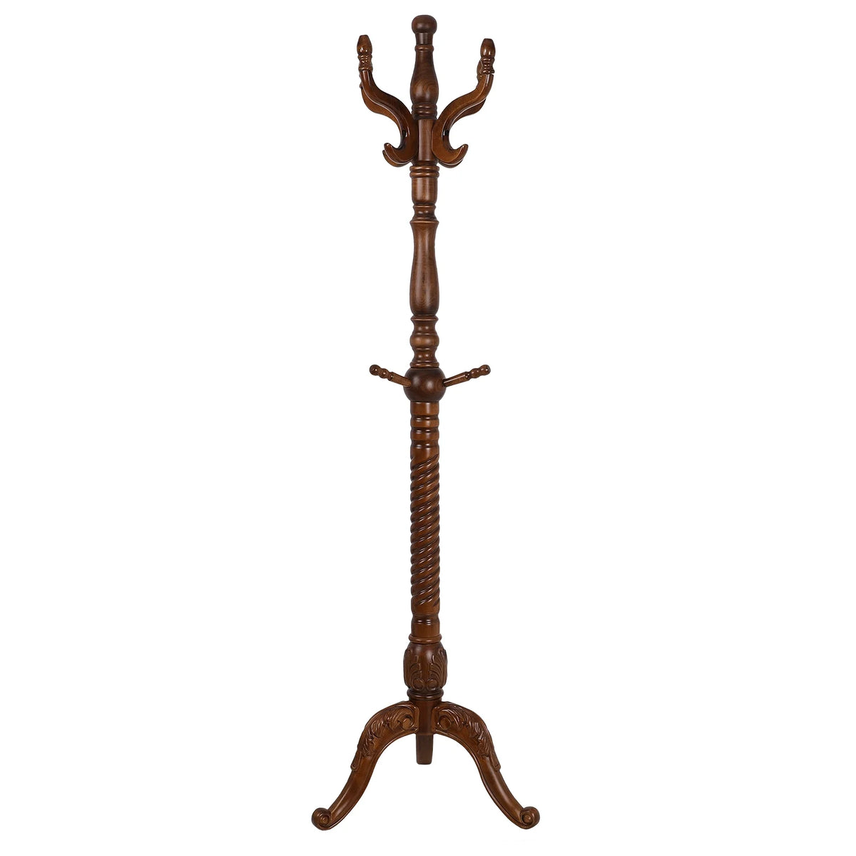 Vintage 79" Coat Tree Stand Heavy Duty Freestanding Clothes Hat Coat Rack Stand with 8 Hooks