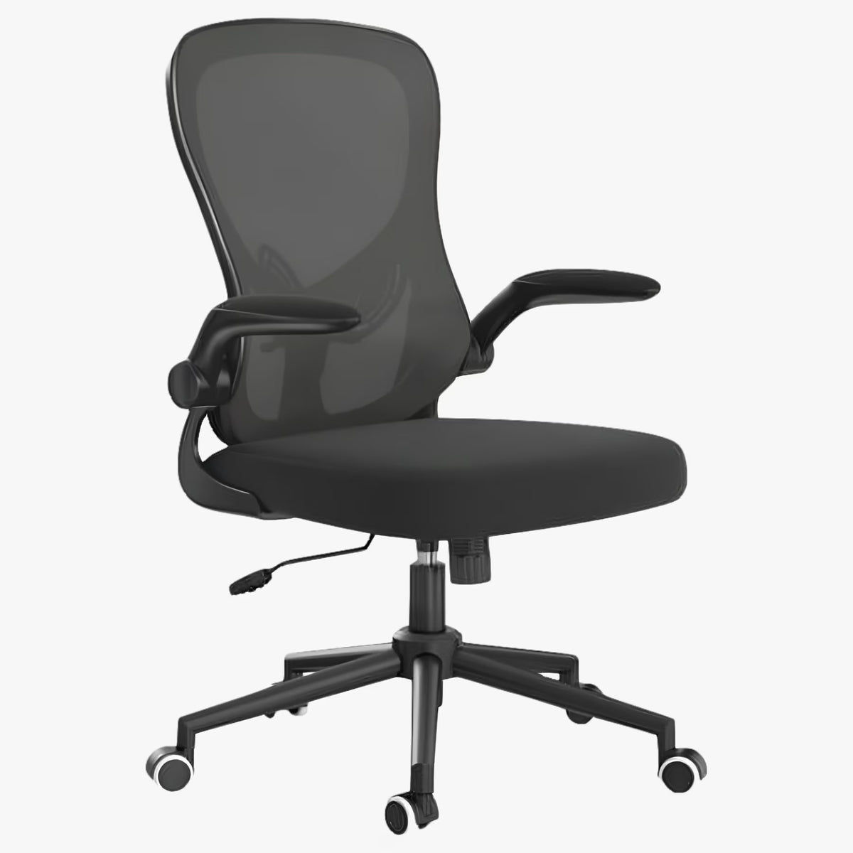 Hbada Office Chair, Ergonomic Desk Chair, Computer Mesh Chair with Lumbar Support and Flip-up Arms, Gray