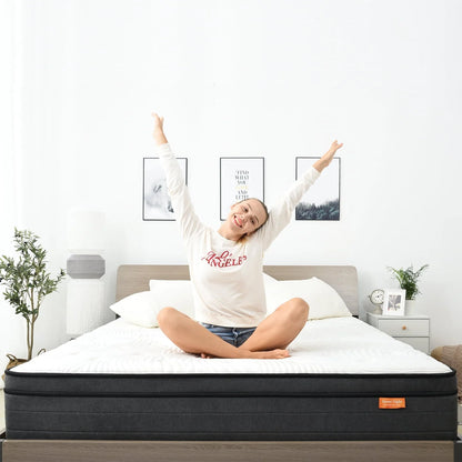 Twilight 10" Gel Memory Foam Mattress Hybrid Mattress, Queen Mattress