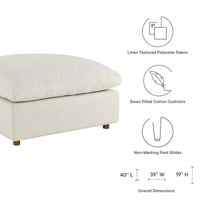 Commix Down Filled Overstuffed Ottoman-EEI-3318