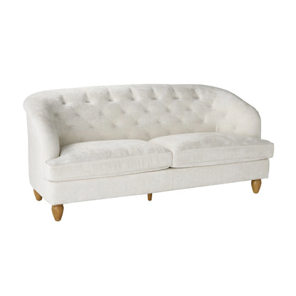 The Pioneer Woman Laurel Tufted Sofa, Cream Velvet, 79.53 in