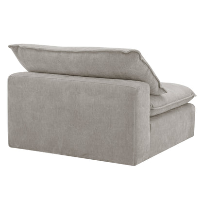 Sereen Fabric Armless Chair, Taupe