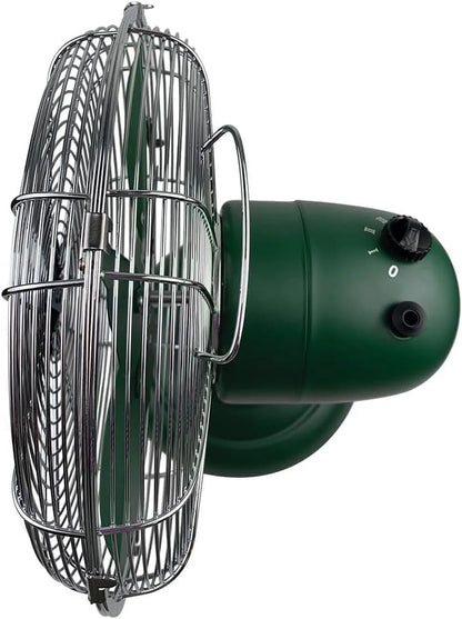 Good Housekeeping Retro All-Metal Table Fan (92618) with 3 Speed Settings, Wide Oscillation, and Carrying Handle