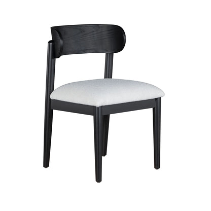 Beautiful Drew Dining Room Chair by Drew Barrymore, Rich Black Finish, 2 Pack