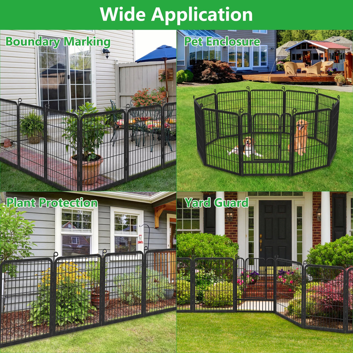 Garden Fence with Gate Fencing No Dig Fence Panels 30ft(L) 32in(H) for Yard Animal Barrier Decorative Garden Fencing for Backyard Patio Garden Fences and Borders for Dogs