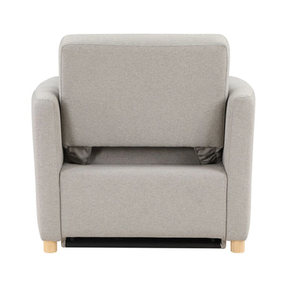 Serta Carly Scandinavian Style Convertible Chair, Ivory Fabric
