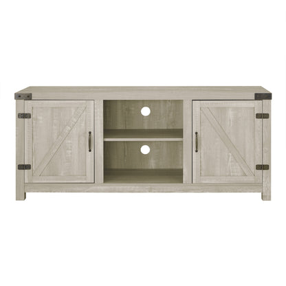 Walker Edison Modern Farmhouse Barn Door TV Stand for TVs up to 65", Grey Wash