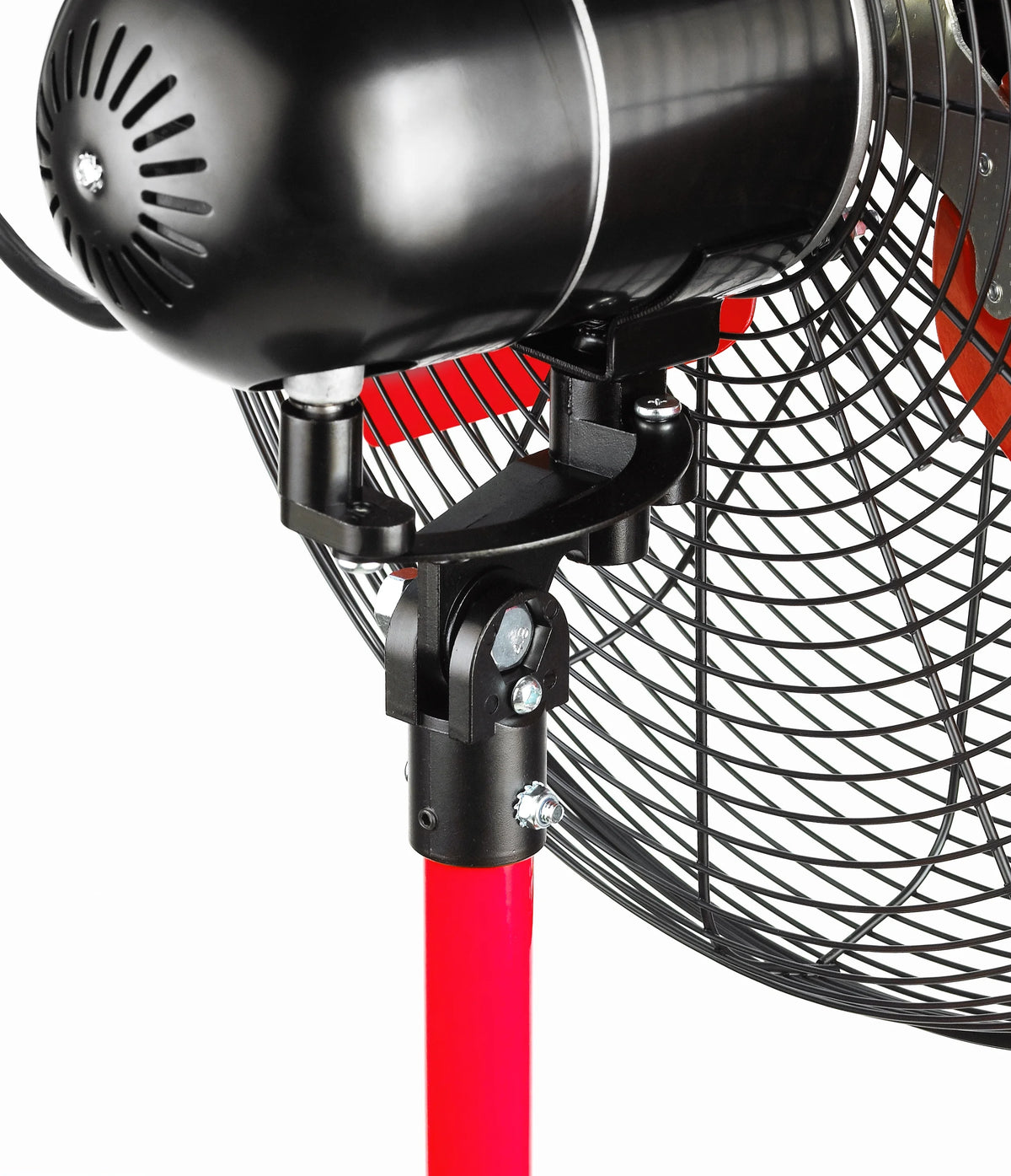 Hyper Tough 20" 3-Speed Commercial & Industrial High Velocity Oscillating Red & Black Pedestal Fan