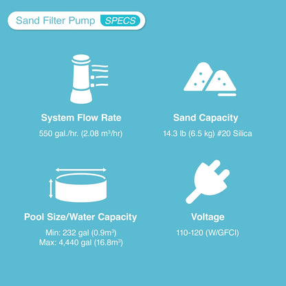Intex 26641EG Krystal Clear Pool Sand Filter Pump for 4,400 Gallon Pools