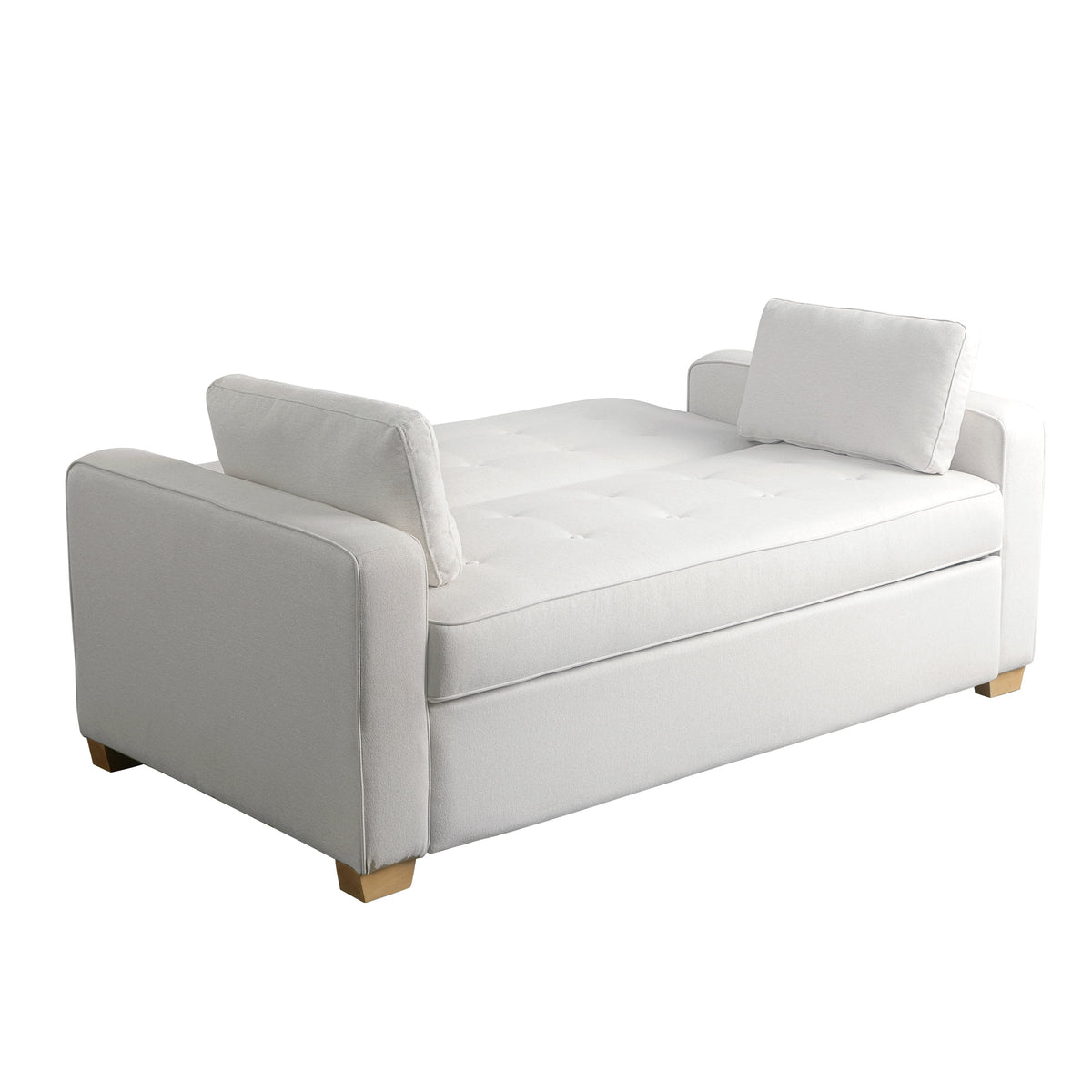 Serta Dream Convertibles Monroe Modern Polyester Convertible Queen Sofa Bed with Pillows Grey