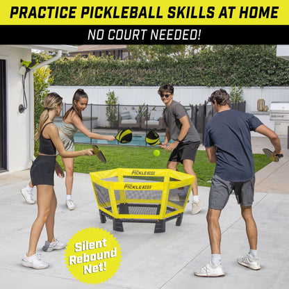 GoSports Pickle 360 Game Set - Pickleball Meets Roundnet - Outdoor Lawn, Beach Paddle Ball Game