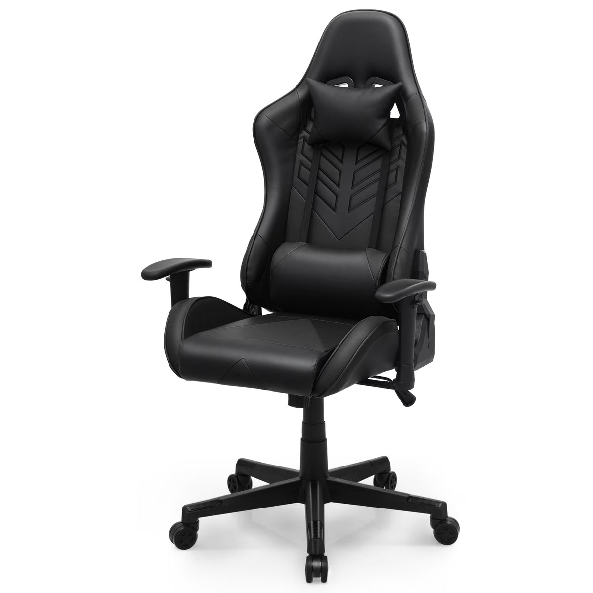 Magshion Ergonomic Gaming Chair, Comfortable Gaming Chair, Computer Chair Leather Desk Chair Adjustable Swivel Gaming Office Chair, Blue