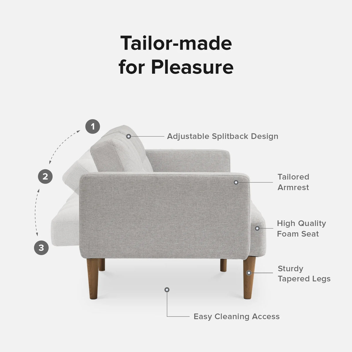Mopio Aaron Futon Sofa Bed Old Rosa