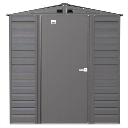 Arrow Select Steel Storage Shed Steel Storage Shed, 6x5, Charcoal