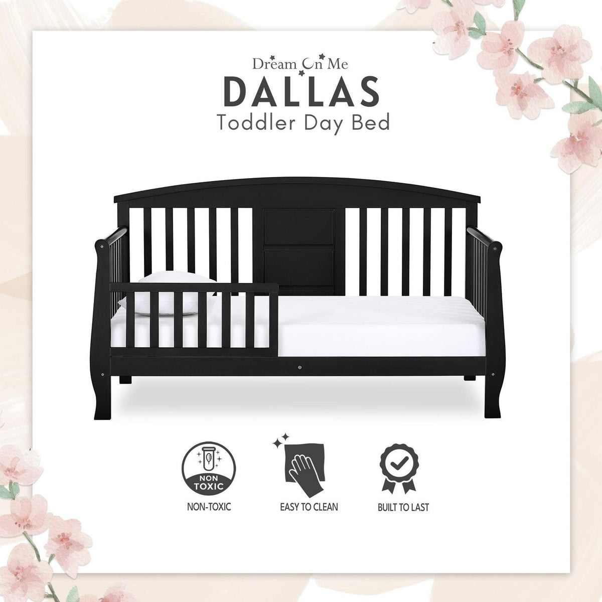 Dream On Me Dallas Toddler Day Bed. Black