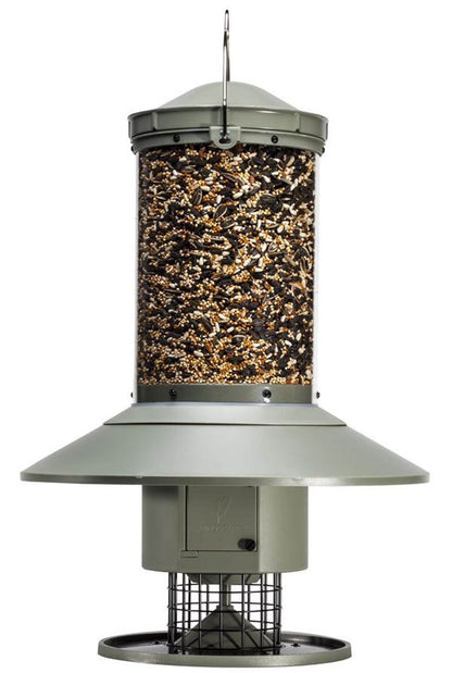 Wingscapes Autofeeder Squirrel-Resistant Bird Feeder with X-Large Capacity and Timer Control Settings, Green