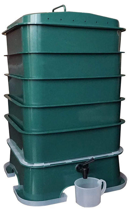 TiaGOC Plus 5-Tray Worm Compost Bin Easy Setup and Sustainable Design