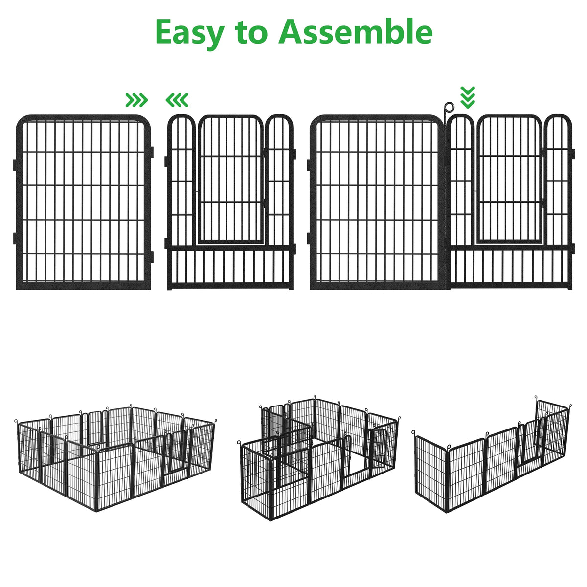 Garden Fence with Gate Fencing No Dig Fence Panels 30ft(L) 32in(H) for Yard Animal Barrier Decorative Garden Fencing for Backyard Patio Garden Fences and Borders for Dogs