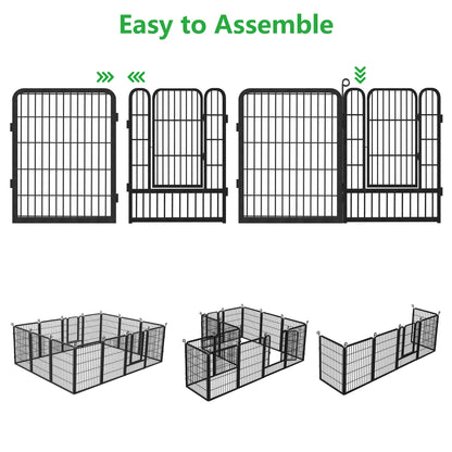 Garden Fence with Gate Fencing No Dig Fence Panels 30ft(L) 32in(H) for Yard Animal Barrier Decorative Garden Fencing for Backyard Patio Garden Fences and Borders for Dogs
