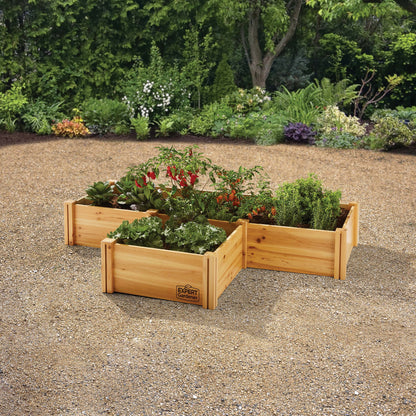 Expert Gardener Outdoor Wood Garden Bed, 7.4 ft L x 2 ft W x 10.6 in H