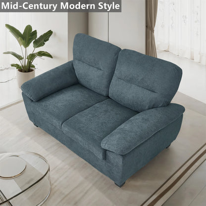 Aukfa 68" Small Sofa Couch Comfy Mid Century Modern Loveseat Sofa for Living Room Bedroom, Cream
