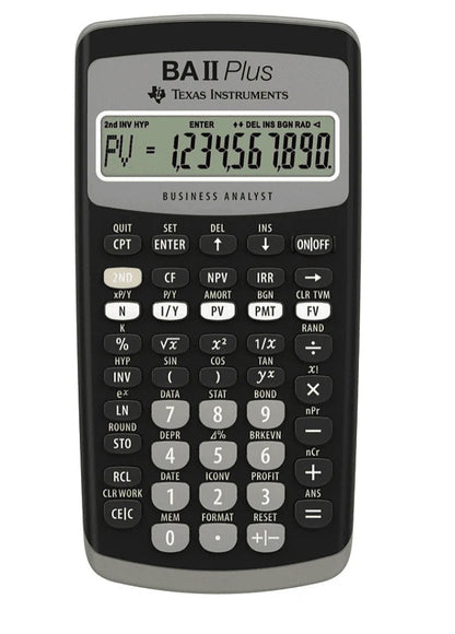 BA-II Plus Advance Financial Calculator, Dark Gray