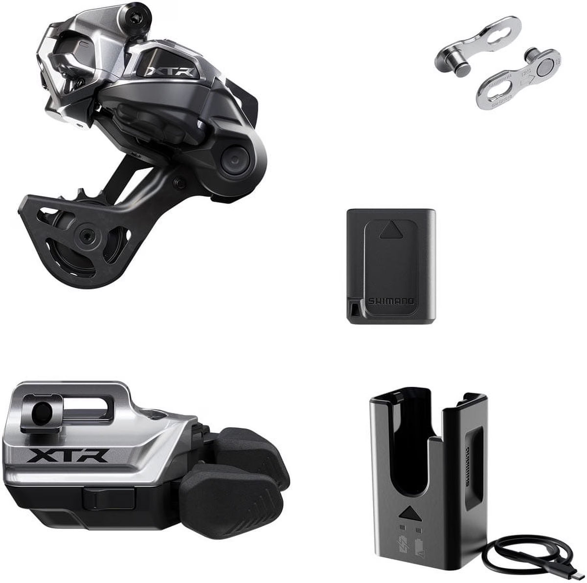 Shimano XTR M9250 Di2 Wireless Upgrade Kit - Includes M9250-GS Rear Derailleur, M9250-IR I-SPEC EV Shifter, Battery,