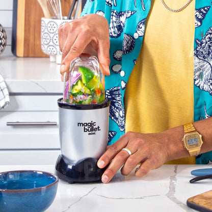 Magic Bullet® Mini 14 oz. Compact Personal Blender Silver/Black